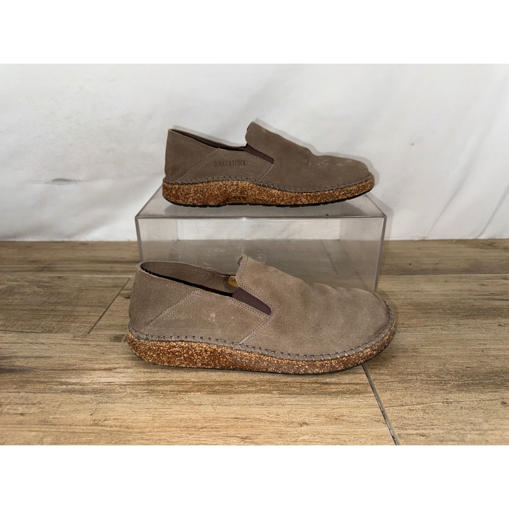 Birkenstock Gary Suede Leather Slip On Flats‎ Taupe Brown 38 L7 M5 4679